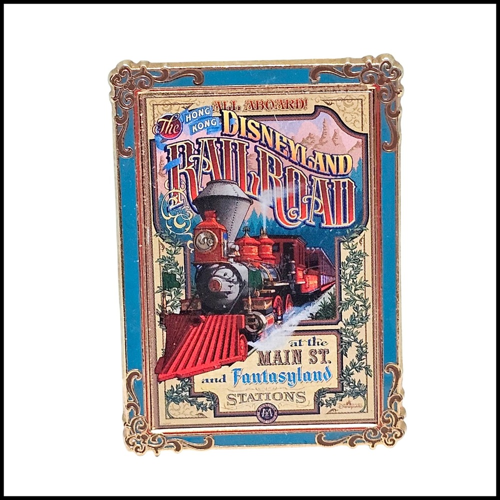 Disney Pin Hong Kong Disneyland Railroad Attraction Poster Series Pin 7 of 12